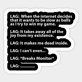 LAG List Gamer Sticker